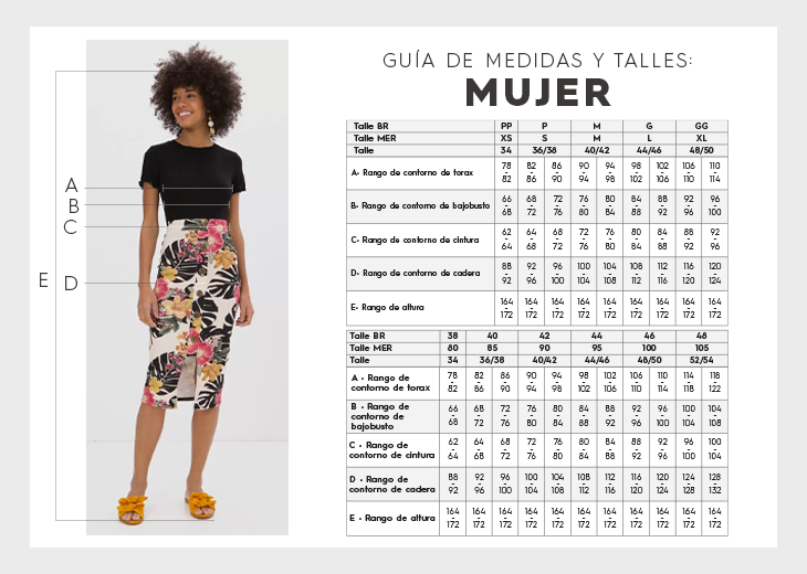 talles mujeres